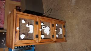 lot 158 image: Wood Potato Onion Vegetable Storage Bin