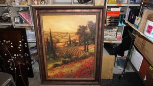 lot 183 image: Huge Tuscano Landscape Tuscany Italian Painting Print by Art Fronckowiak