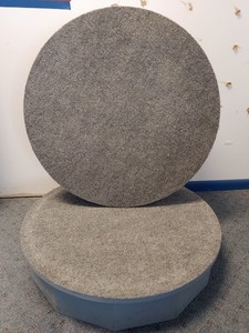 lot 16 image: Lot of 2 Round Material Fitting Platforms