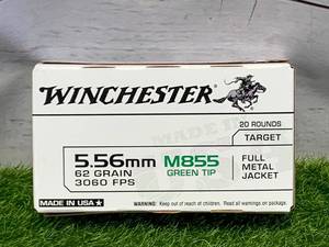 lot 14 image: 20 Rounds 5.56 Green Tip M855 Ammo Ammunition