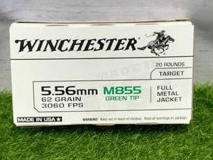 lot 15 image: 20 Rounds 5.56 Green Tip M855 Ammo Ammunition