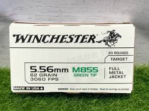 lot 17 image: 20 Rounds 5.56 Green Tip M855 Ammo Ammunition