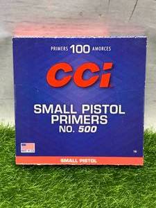 lot 19 image: 100 Small Pistol Primers No.500