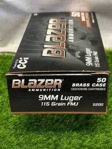 lot 24 image: 50 Rounds 9mm 115gr Ammo Ammunition