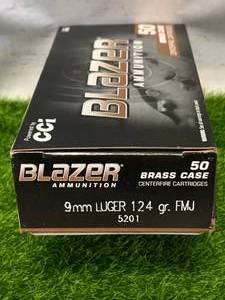 lot 26 image: 50 Rounds 9mm 124gr Ammo Ammunition
