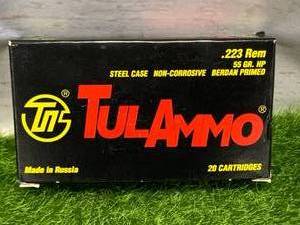 lot 28 image: 20 Rounds .223 Hollow Point Ammo Ammunition