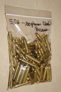 100 Empty 5.56mm Shell Casings