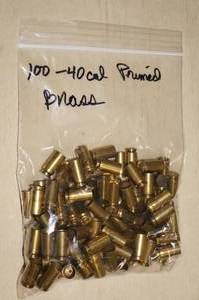 100 Primed .40 S&W Brass Shell Casings