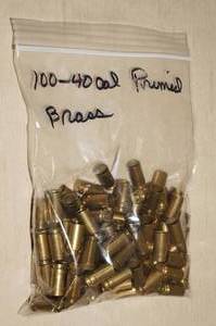 100 Primed .40 S&W Brass Shell Casings