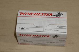 100 Winchester .40 S&W 165 Gr FMJ Ammo