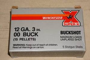 (5) Winchester Super-X 12 Ga 3 00 Buck Shotshells