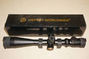 Osprey Worldwide 10-40x50 Illuminated Tactical Rifle Scope - 30mm Tube