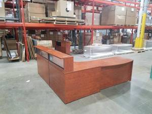 lot 126 image: RECEPTION STATION WITH CREDENZA