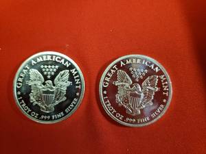 lot 7 image: 2 Great American Silver Rounds