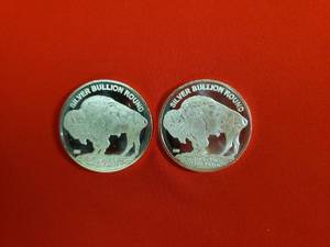 lot 8 image: 2-2019 Buffalo Silver Bullion Rounds
