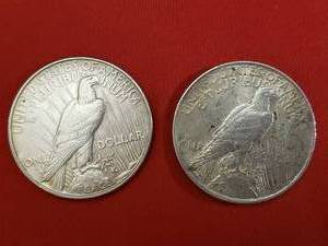 lot 11 image: 2- 1922 Peace Dollars