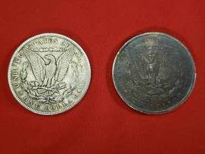 lot 16 image: 2  Morgan Silver Dollars