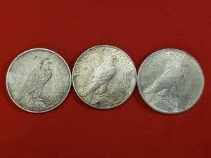 lot 31 image: 3-1922 Silver Peace Dollars