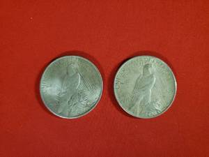 lot 45 image: 2-1922 Silver Peace Dollars