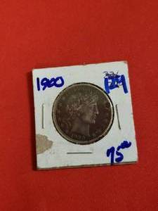 lot 65 image: 1900  Barber Silver Half Dollar