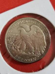 lot 69 image: 1941 Walking Liberty Silver half dollar