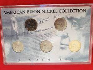 lot 81 image: American Bison Nickel Set