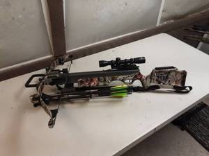 lot 8 image: Phoenix Excalibur Crossbow With Scope, Quiver & 6-Bolts