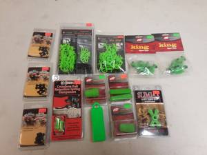 lot 86 image: Green Wire Wraps, Mod Shocks, Back Stop, Rod Dampeners, Grip, String Dampeners & Wax