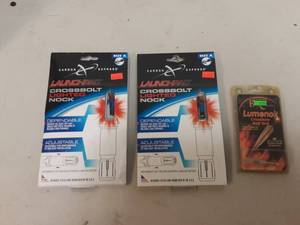 lot 99 image: 3-New Lighted Crossbow Hocks