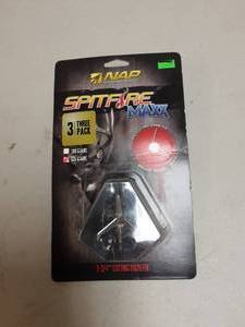 lot 112 image: New NAP Spit Fire Max Broadheads 3-Pack