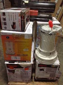 Pallet with assorted Heaters various models and conditions