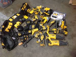Lot of assorted Dewalt Tools various kinds and conditions see pictures