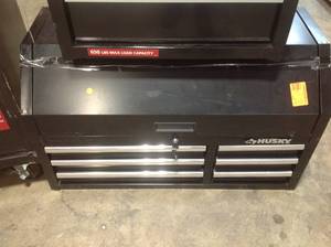 Pallet with assorted Husky Tool Boxes various conditions see pictures