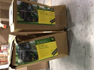 lot 34 image: Lot of 2 John Deere Rear Bagger 42 in open box see pictures