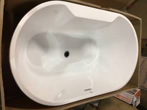 Bath & Shower Retro White Acrylic Freestanding Bathtub 56 BT-1078 see pictures