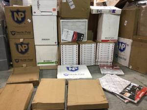 Pallet with of assorted furnace filters not used see pictures