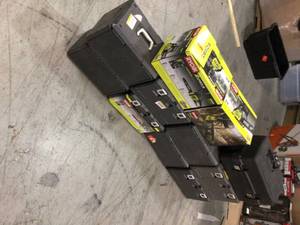 Lot of assorted Ryobi Chain Saws various models and conditions see pictures
