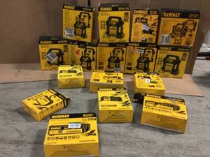 Pallet of assorted Dewalt Tools various models and conditions see pictures