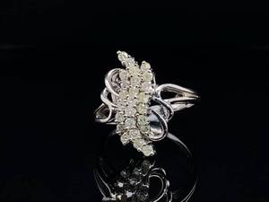 lot 85 image: Ladies Diamond Cluster Estate Ring in White Gold $1,375 Retail