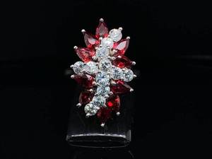 lot 96 image: Spectacular 2 Carat Scarlet Red Garnet Dinner Ring
