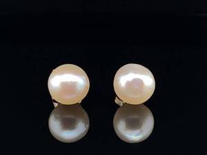 lot 40 image: 7.5 - 8mm Pearl Stud Earrings in 14k Yellow Gold $1250 Retail
