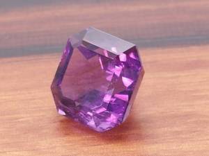 lot 55A image: 4.90 Carat Brazilian Deep Purple Amethyst Modified Asscher Cut