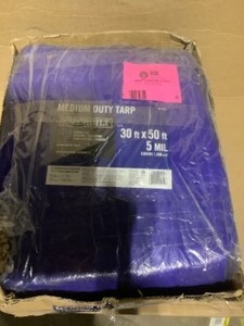 lot 8 image: HDX 30 ft. x 50 ft. Blue Medium Duty Tarp