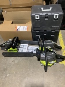 lot 25 image: 20 in. 50 cc 2-Cycle Gas Chainsaw with Heavy-Duty Case by RYOBI
