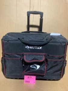 lot 28 image: 22 in. Pro Grade Rolling Tool Tote Bag by Husky