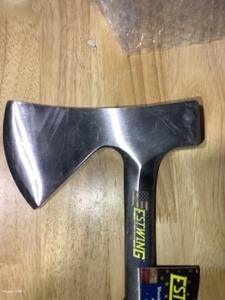 lot 47 image: 26 in. Campers Nylon-Vinyl Grip Handle Axe by Estwing