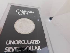 1883-CC Morgan Silver Dollar in GSA holder - with box and COA