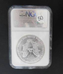 1994 American Silver Eagle NCG MS69 NGC Price Guide is $75.00