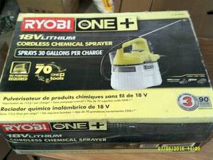 lot 36 image: ryobi 18volt lithum cordless chemic...
