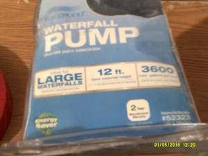 lot 48 image: total pond waterfall pump 12ft wate...